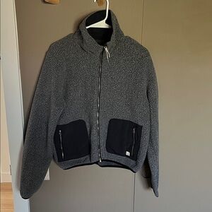 Vuori Gray and Black Zip Up Jacket